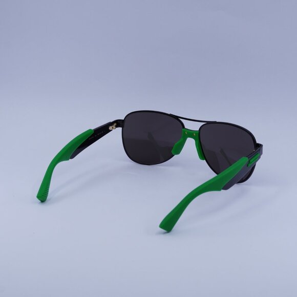 Bottega Veneta BV1231S 001 Sunglasses Black/Green Aviator Frame, Grey Lenses - Picture 10 of 11
